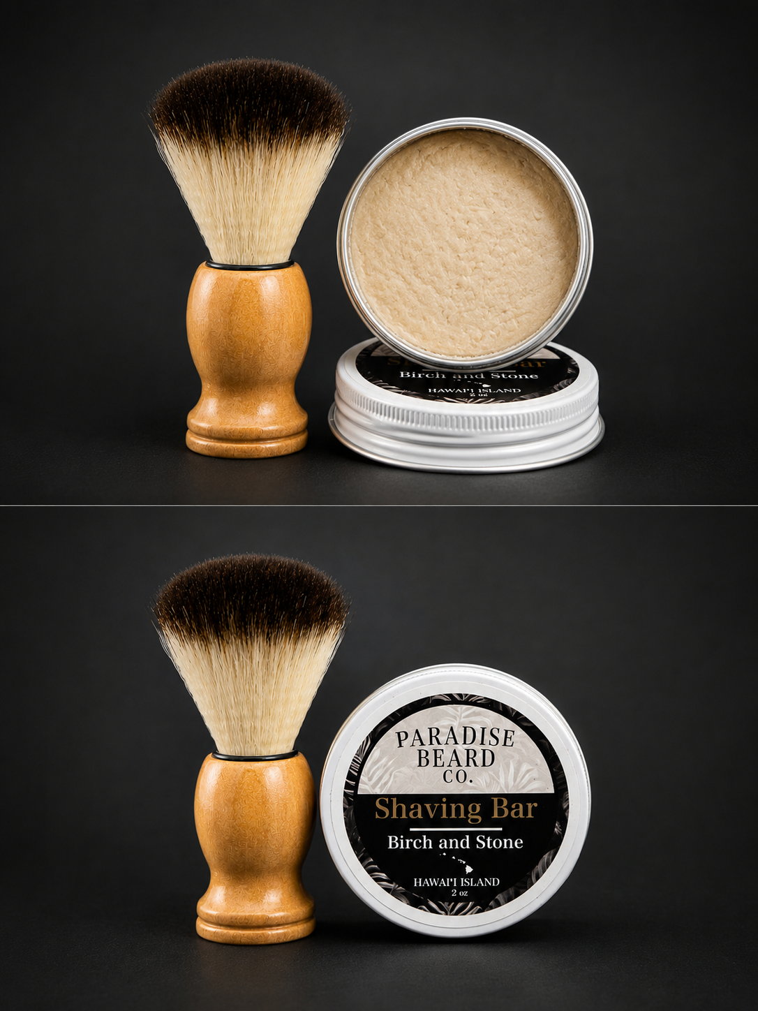 Shaving Bar + Shaving Brush