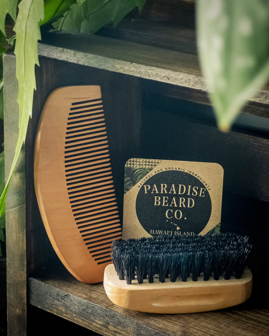 Beard Brush and Comb Set