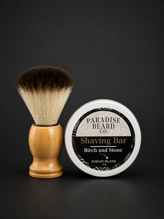 Shaving Bar + Shaving Brush